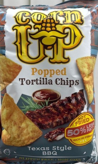 شيبس التورتيلا بطعم الباربيكيو مخبوز وزنه 60 غرام (corn up)