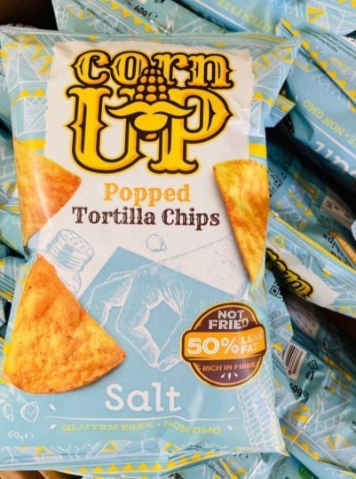 شيبس التورتيلا مملح مخبوز وزنه 60 غرام (corn up)