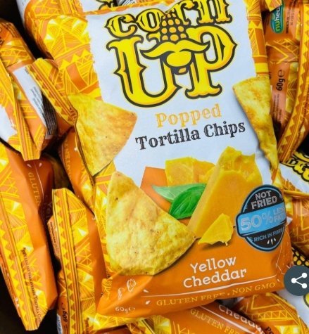 شيبس التورتيلا بالجبنة مخبوز وزنه 60 غرام (corn up)