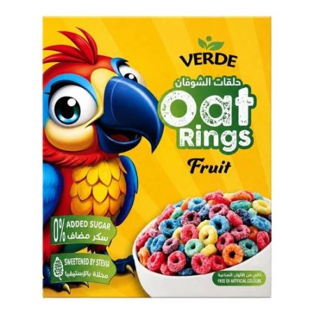 كورنفلكس verde حلقات الشوفان بالفواكه وزنه 250 غرام