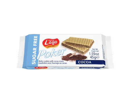 Poker ويفر بحشوة الشوكولاتة دايت بدون سكر عدد 2 حبة (chocolate)