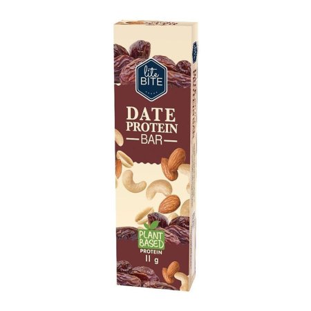 Lite Bite بروتين بار شوكولاتة مع التمر والمكسرات وزنه 70غرام