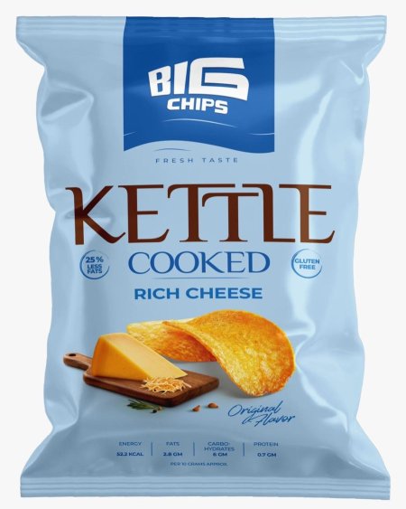 شيبس kettle رقائق البطاطا غني بالجبنة خالي من الجلوتين وزنه 100غرام