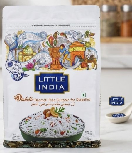 ارز هندي بسمتي Litle India دايت لمرضى السكري وزنه 1 كيلو