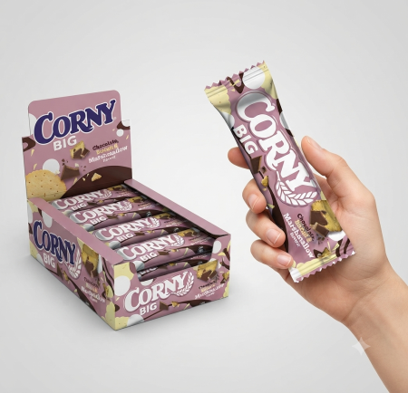 كورني الشوفان بالشكولاتة الدارك محشي بالكريمة وزنه ٤٠ غرام🍫