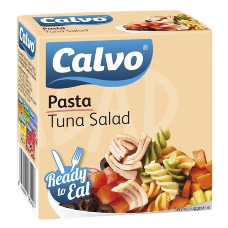 Calvo سلطة معكرونة بالتونا والخضار جاهزة Tuna salad وزنها 150 غرام