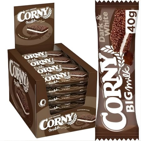 كورني الشوفان بالشكولاتة الدارك محشي بالكريمة وزنه ٤٠ غرام🍫