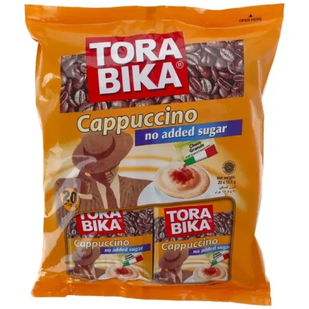 Tora Bika كابتشينو صحي دايت خالي من السكر فيه 20 كيس